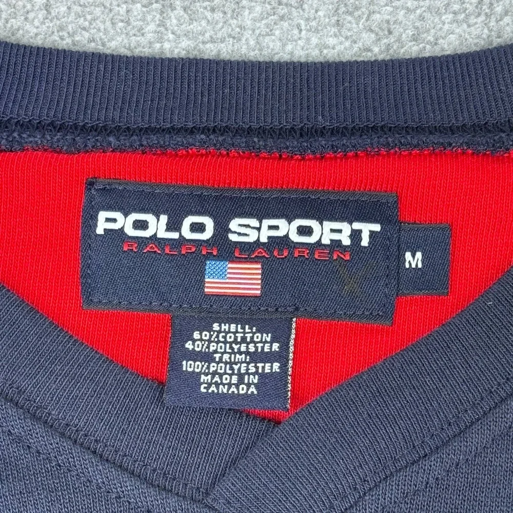 VTG POLO SPORT Ralph Lauren‎ Technologies Spell Out Performance Shirt Navy Sz M